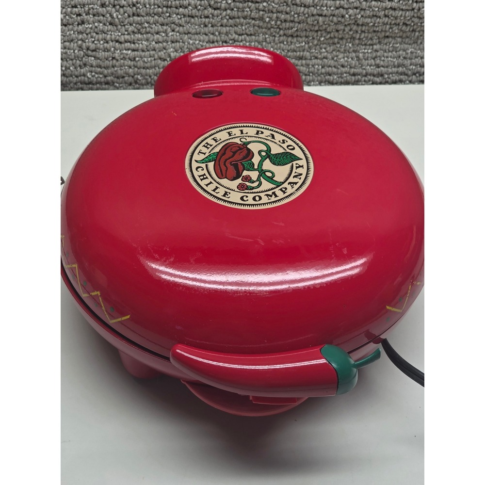 El Paso Chile Company Red‎ Quesadilla Maker Electric Non-Stick 6 Section Grill